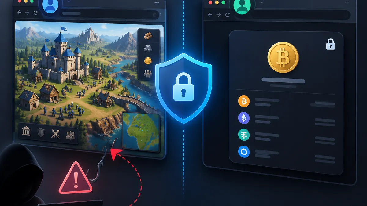 Crypto User, Browser Gamer: How to Keep Game Accounts Separate From Your Wallet Security